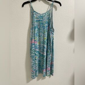 Lilly Pulitzer Pink and Blue Patterned Dress